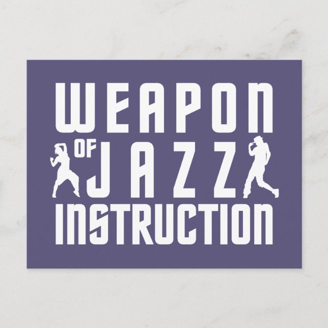 postal del personalizado de instrucción de jazz (Anverso)