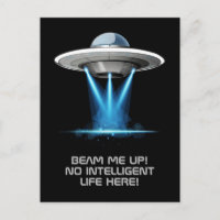 postal del personalizado de la nave espacial UFO