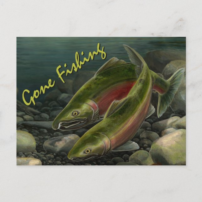 Postal del Personalizado de la tarjeta de pesca Sa (Anverso)