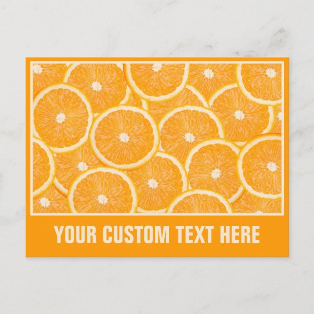 postal del personalizado de naranjas (Anverso)