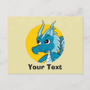 Postal del personalizado del dragón azul