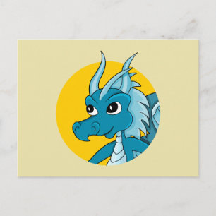 Postal del personalizado del dragón azul