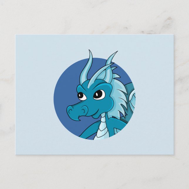Postal del personalizado del dragón azul (Anverso)