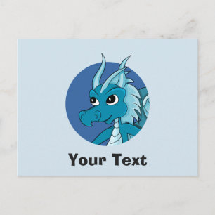 Postal del personalizado del dragón azul