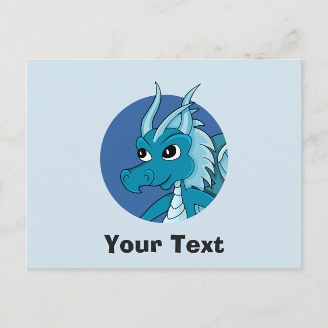 Postal del personalizado del dragón azul (Anverso)