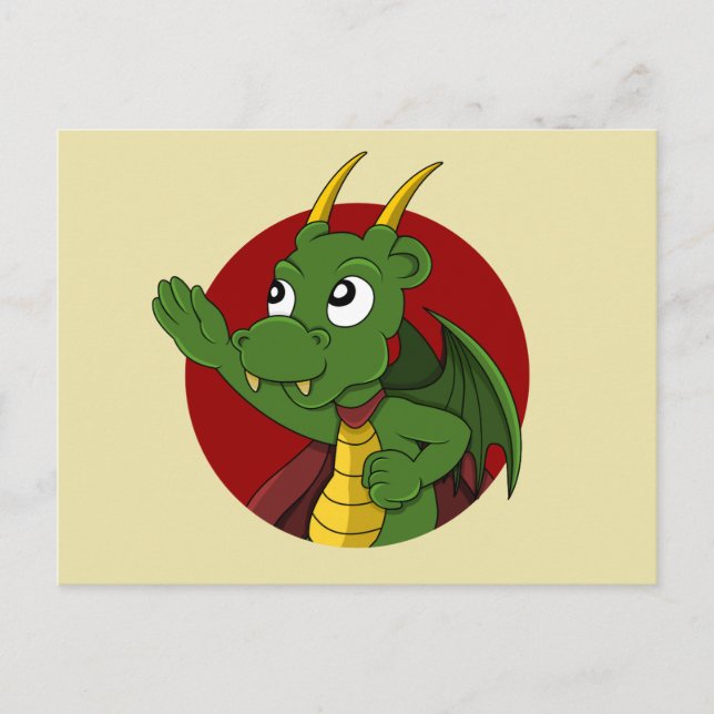 postal del personalizado del dragón verde (Anverso)
