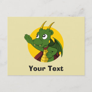 postal del personalizado del dragón verde