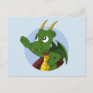 postal del personalizado del dragón verde