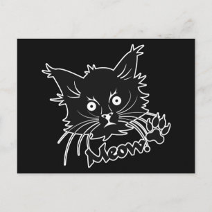 postal del personalizado del gato negro
