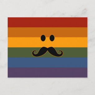 Postal del personalizado del Orgullo Mustache