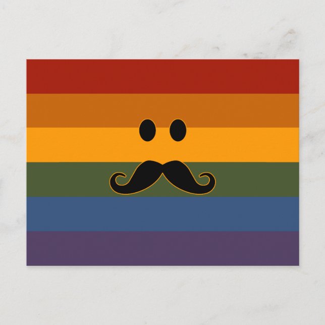 Postal del personalizado del Orgullo Mustache (Anverso)