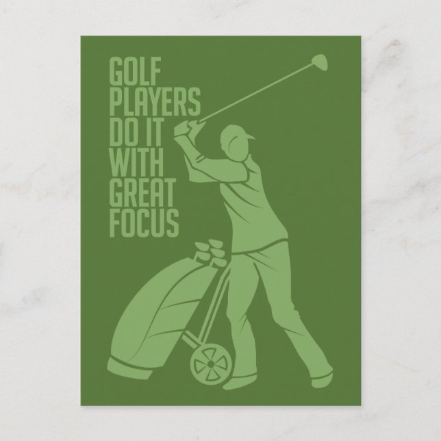postal del personalizado GOLF PLAYER (Anverso)