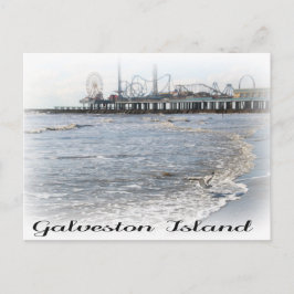 Postal del Pier del Placer de la Isla Galveston