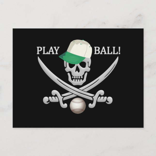 postal del Pirata de Béisbol (Anverso)