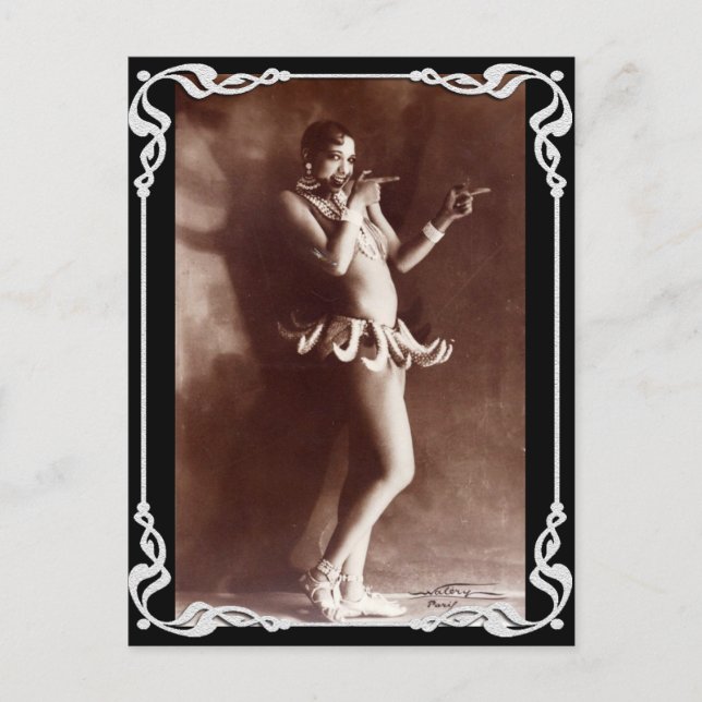 Postal del plátano del vintage de Vaudville (Anverso)