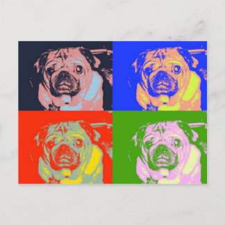 Postal del PopArt Pug