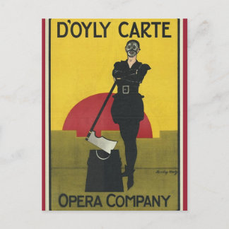 Postal del Poster de ópera de época de la guardia
