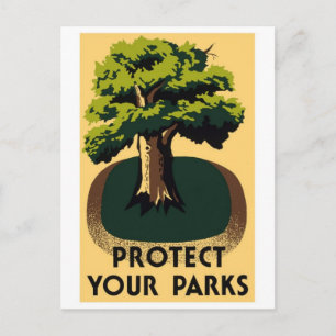 Postal del Poster de Parques Nacionales WPA