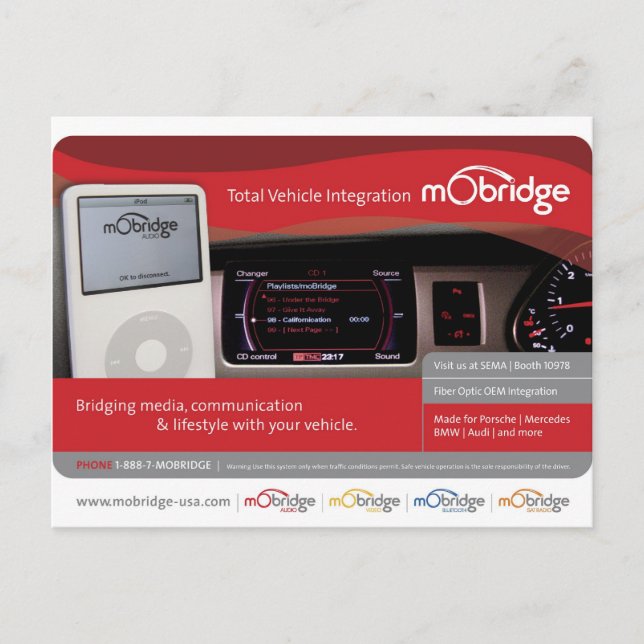 postal del pre-SEMA de los E.E.U.U. del mObridge (Anverso)