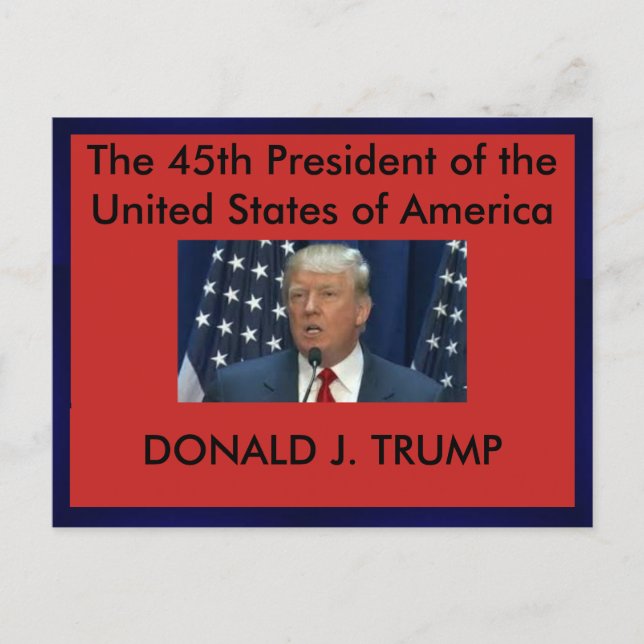 Postal del presidente Donald Trump (Anverso)