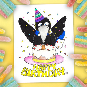 postal del primer cumpleaños de Nicole Janes