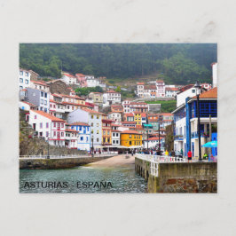 postal del pueblo de Cudillero, en Asturias
