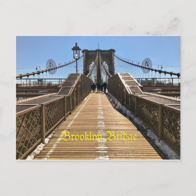Postal del puente de Brooklyn (Anverso)