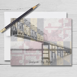 Postal del puente de la bahía de Maryland Chesapea