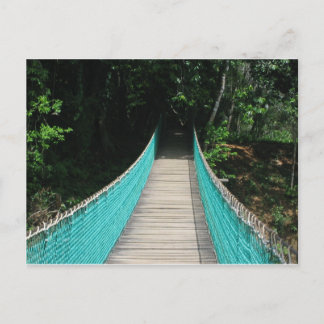 Postal del puente de madera de Belice