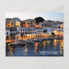 postal del puerto de Es Castell en Menorca