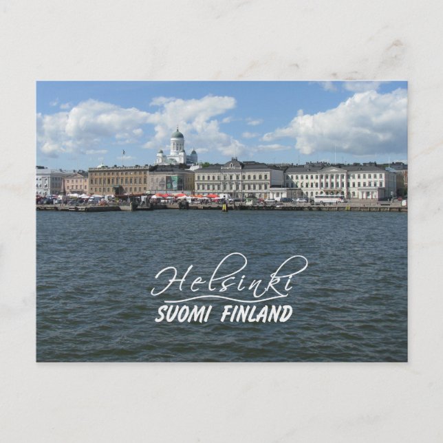 postal del puerto de Helsinki, personalizar (Anverso)