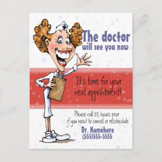 postal del recordatorio de cita médica/médico