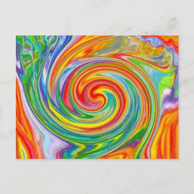 Postal del remolino del color (Anverso)