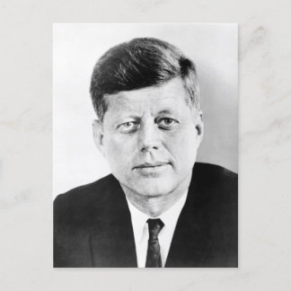 Postal del retrato del presidente John F. Kennedy