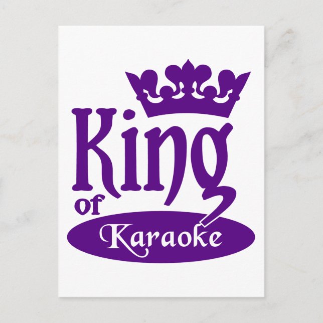 Postal del Rey de Karaoke (Anverso)