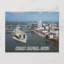 Postal del río Cedar Rapids Iowa