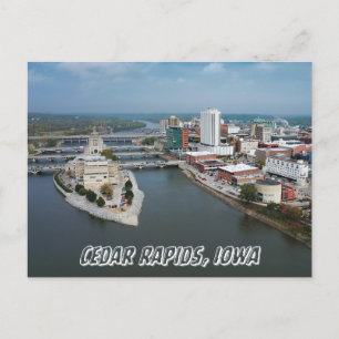 Postal del río Cedar Rapids Iowa