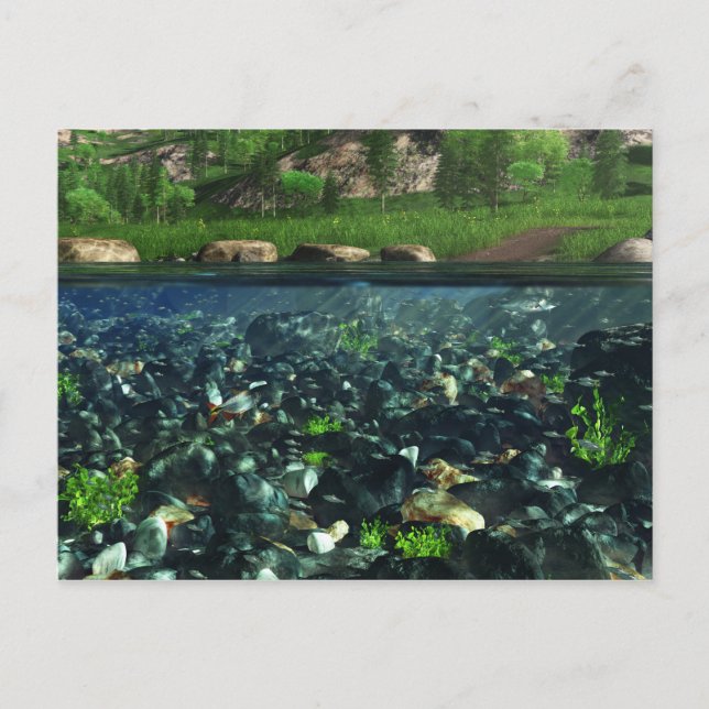 Postal del río Cwm (Anverso)