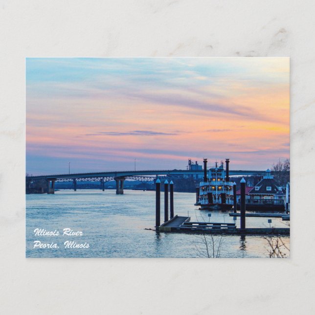 Postal del río Illinois (Anverso)