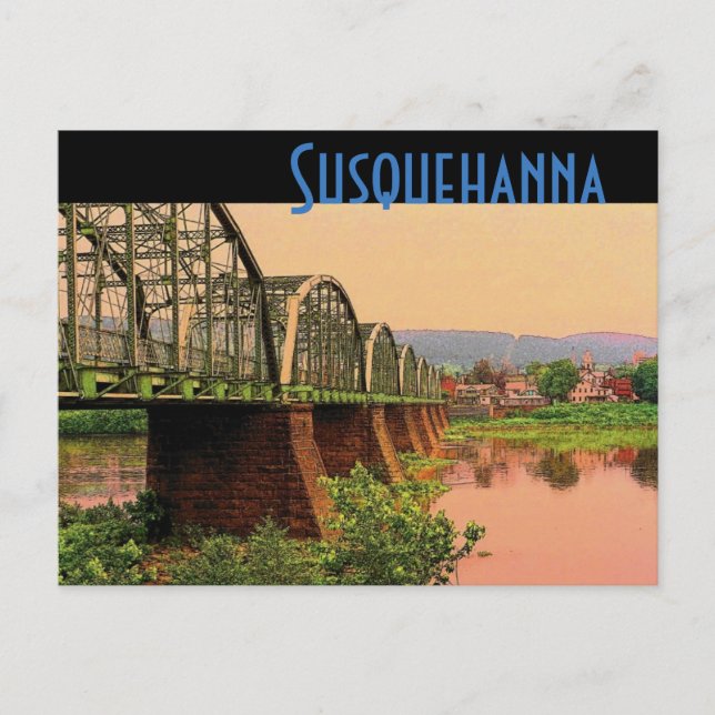 Postal del río Susquehanna (Anverso)