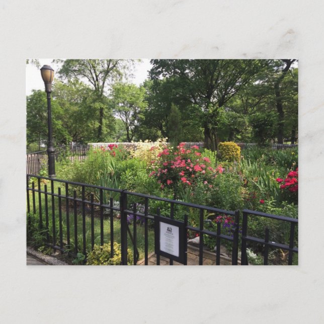 Postal del Riverside Park Garden New York City NYC (Anverso)