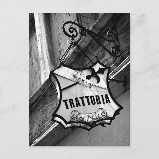 Postal del Rótulo de Trattoria (Anverso)