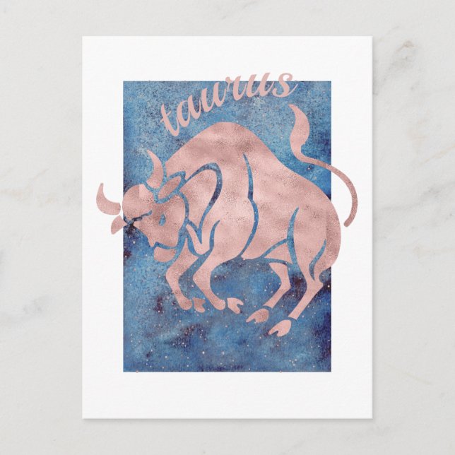 Postal del Rótulo Taurus Zodiac (Anverso)