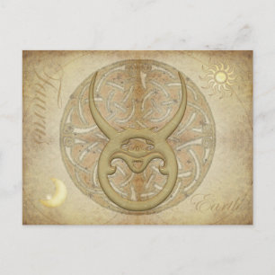Postal del Rótulo Zodiac Taurus