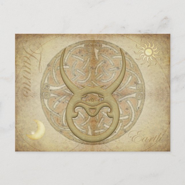 Postal del Rótulo Zodiac Taurus (Anverso)