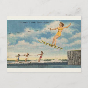 Postal del salto de esquí de los jardines de la