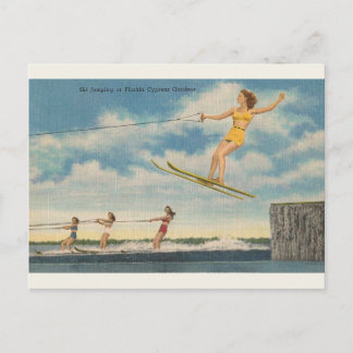 Postal del salto de esquí de los jardines de la