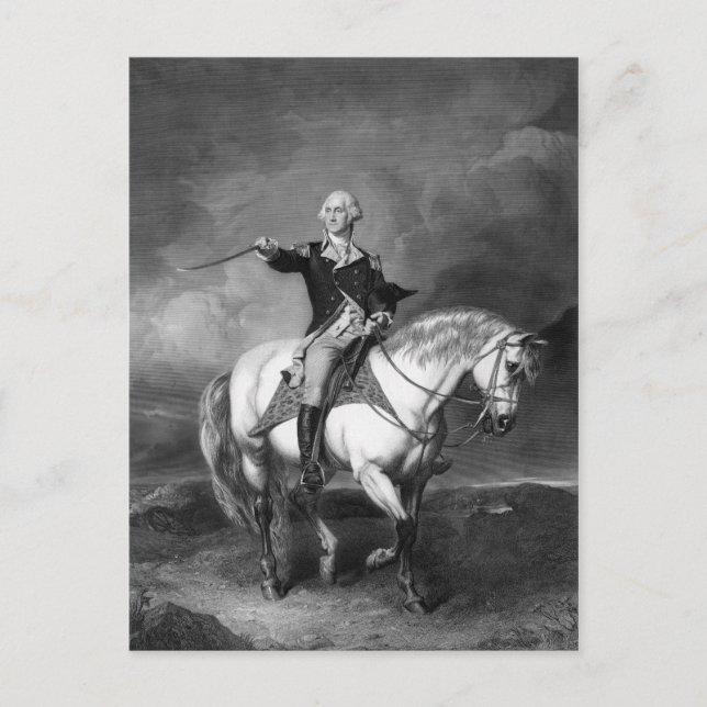 Postal del saludo de George Washington (Anverso)