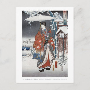 Postal del samurai de la nieve