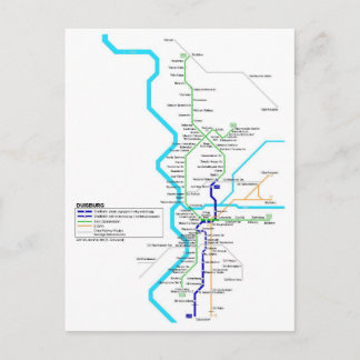 Postal del sistema de metro de Duisburg